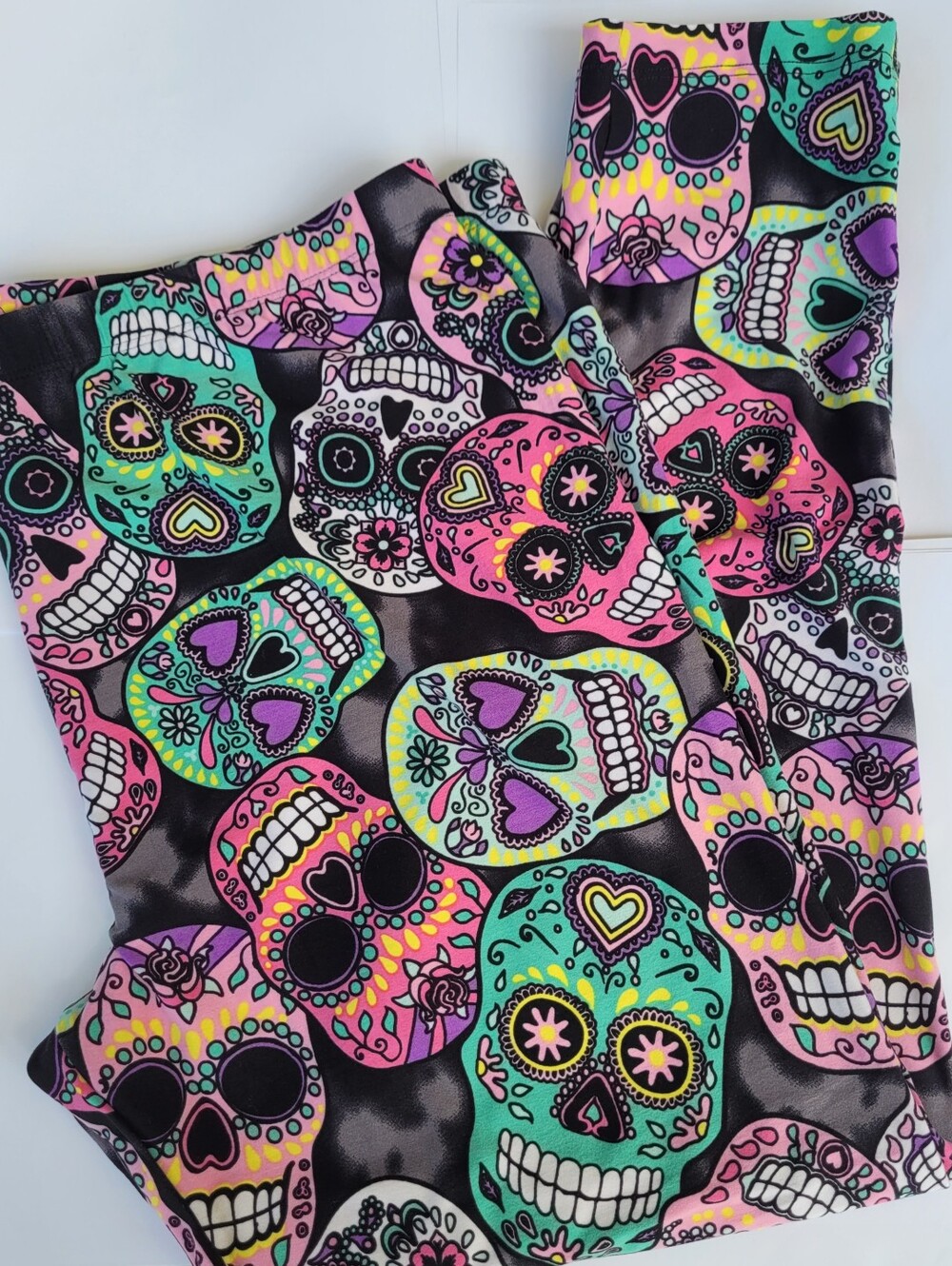 Sugar Skull Leggings Super Soft & NWOT ❤️ Beautiful Retro Rockabilly! Size XL??